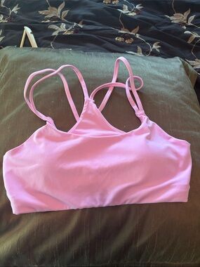 Athleta Light Pink Double-Strap Sports Bralette